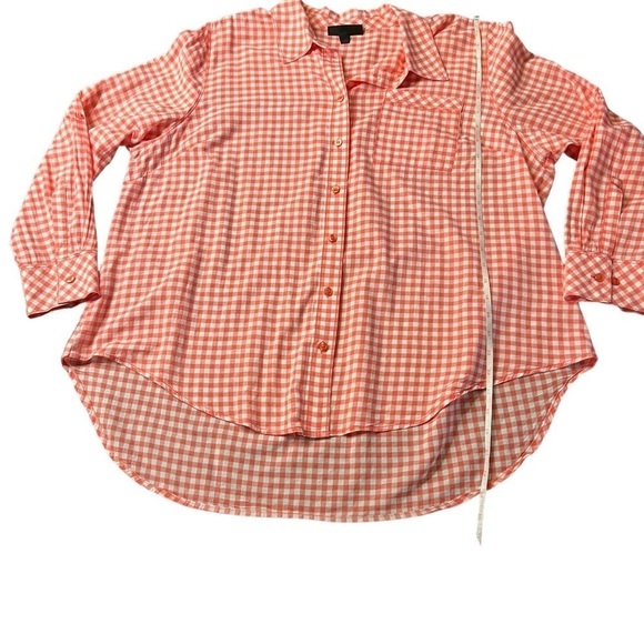 LANE BRYANT WOMENS PINKISH CHECKERED BUTTONED DOWN SHIRT SIZE 20 - Picture 9 of 9